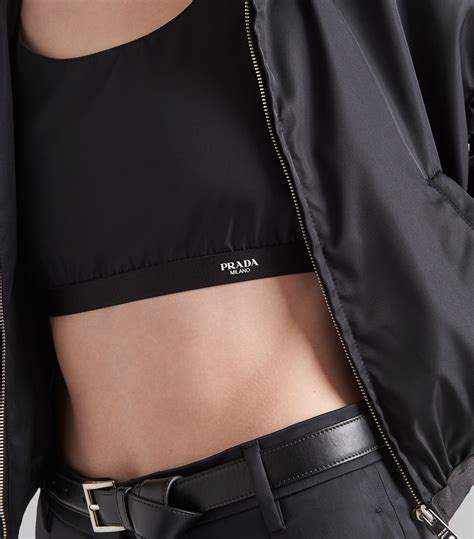 prada black bralette|Prada Re.